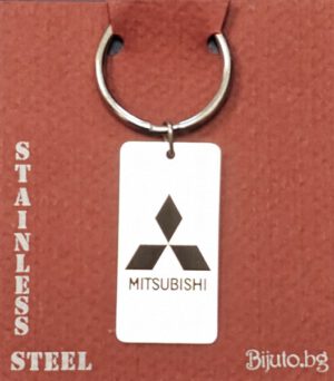 G-04 MITSUBISHI (Мицубиши)-стоманен, гравиран ключодържател с емблемата на автомобила.
